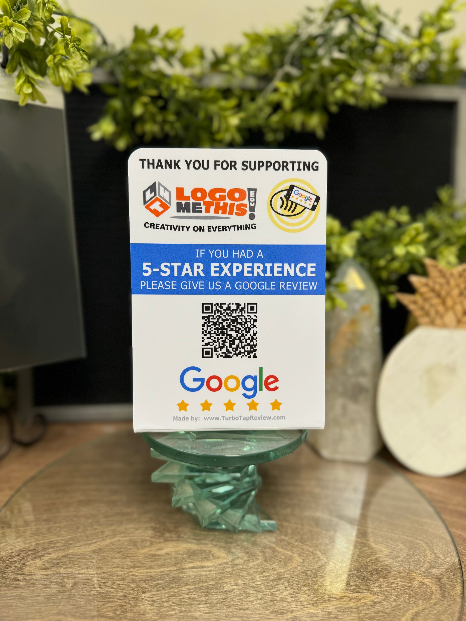 Turbo Tap Review Stand - Tap to Review Stand - Google Review Tap Stand