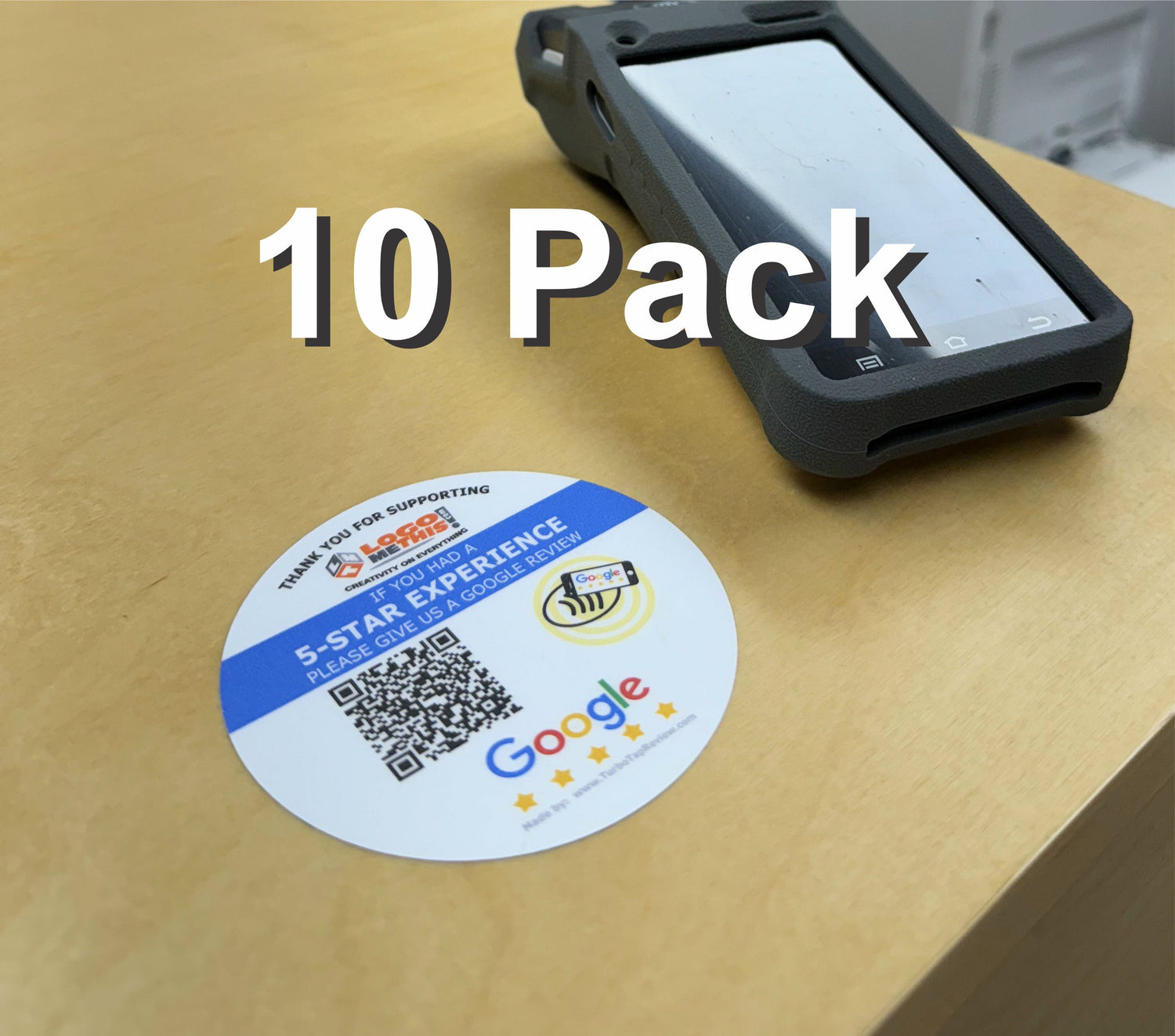 Turbo Tap Review Sticker: Increase Customer Reviews & Boost SEO!