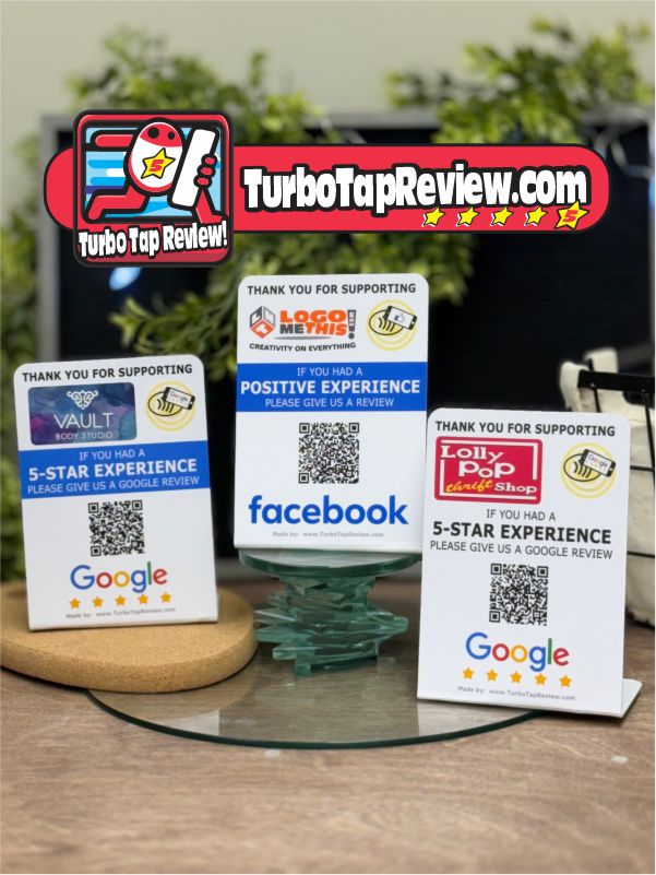 Turbo Tap Review - Tap to Review Stand - Google Review Stands - Banner - Mobile