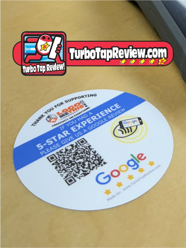 Turbo Tap Review - Tap to Review Sticker - Google Review  Us Sticker - Banner